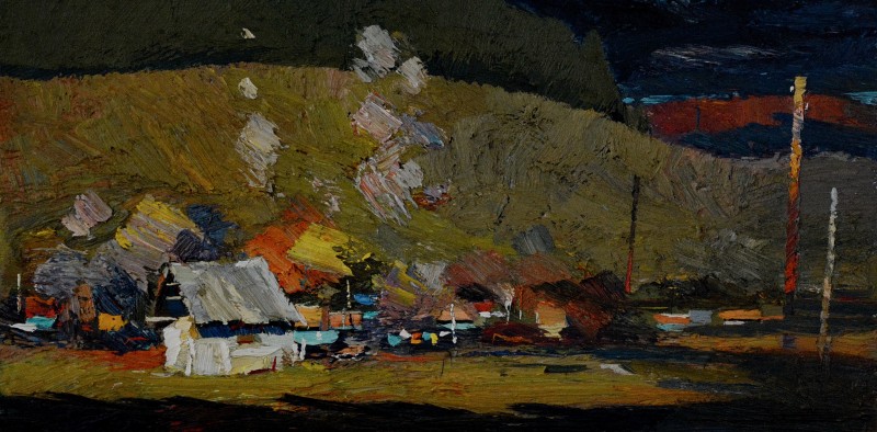 "Etude. Transilvania" by Anatol Ghimpu, 2010, 300x600mm, oil on canvas