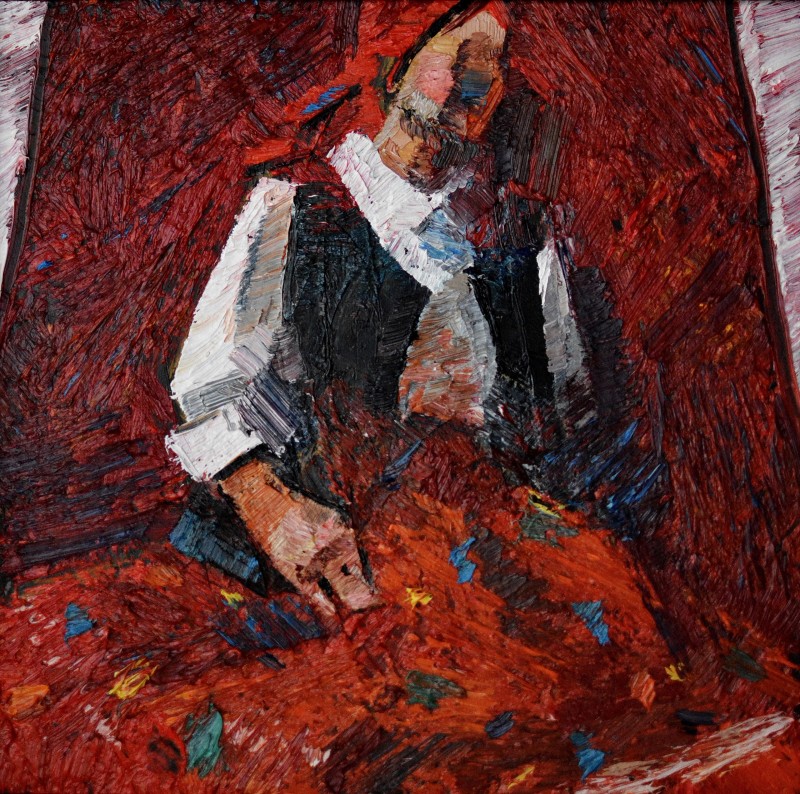"Painting. Etude. Figure. Long term" by Alexandru Bodrug, 300x300mm, oil on canvas