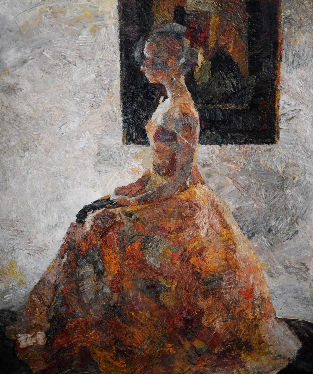 "Figură tematică" by Ion Golubei, 2016, 800x680mm, ulei pe pânză