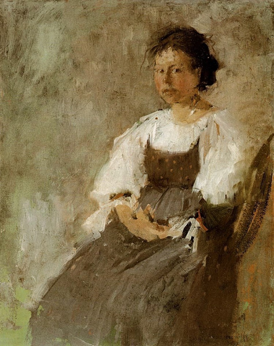 "Pictură. Figură / semifigură" by Olga Boznańska