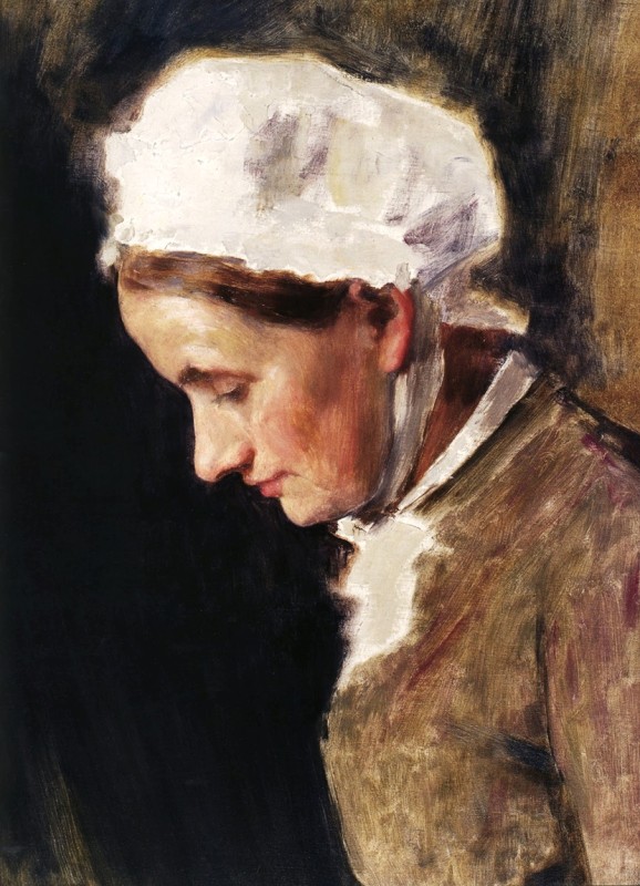 "Pictură. Portret" by Emile Friant