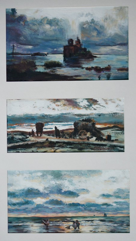 "Copie" by Мэдэлина Cасиан, 2015, 150x250mm, 150x250mm, 100x250mm, акварель / бумага