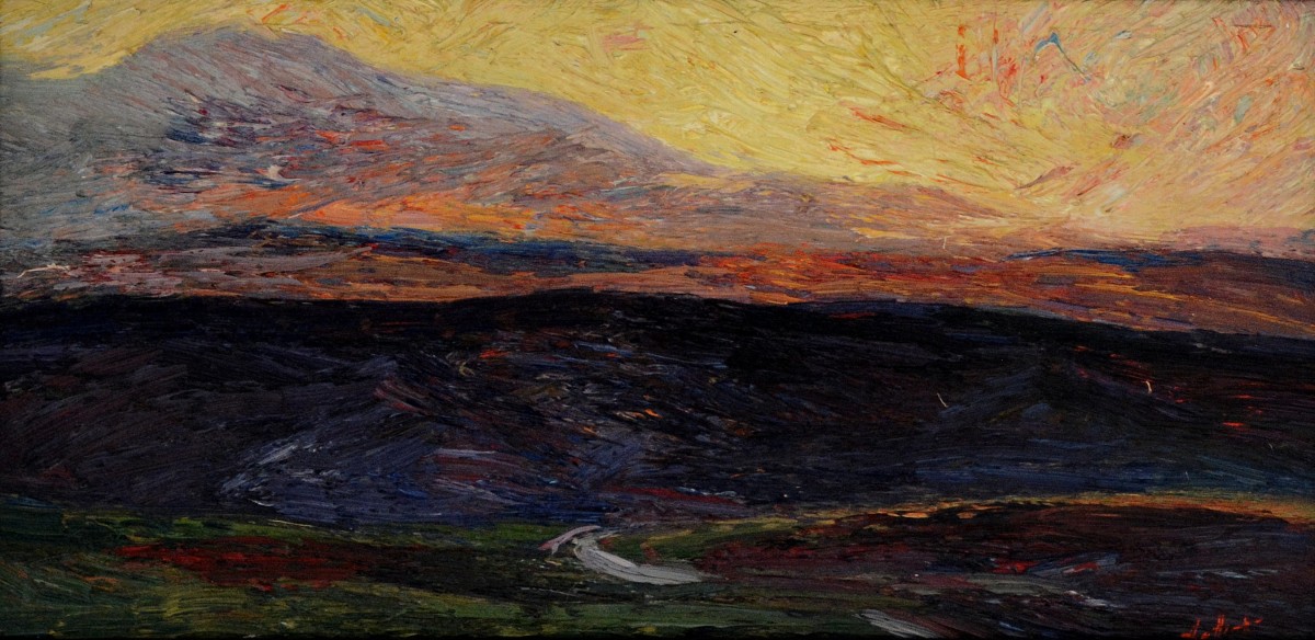 "Nebedag" by Anatol Ghimpu, 1999, 350x750mm, oil on canvas