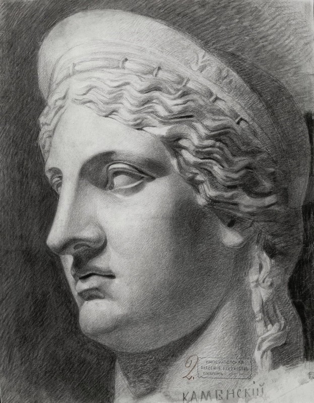 "Рисунок. Гипс, голова, руки и ноги" by Fedor Fedorovich Kamenskii