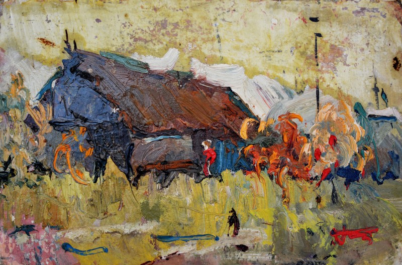 "Etude" by Anatol Ghimpu, 1978, 340x500mm, oil on canvas