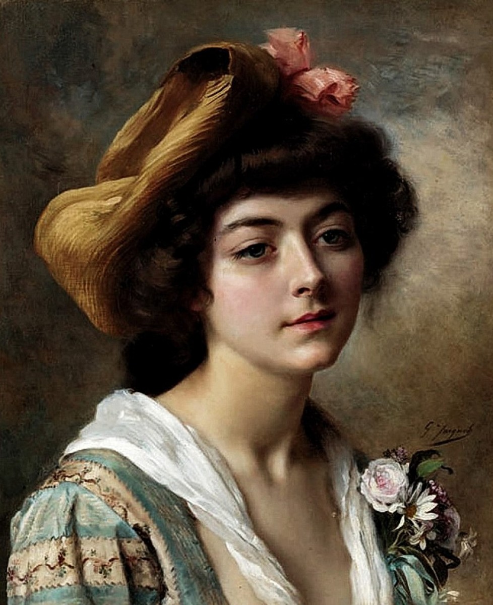 "Painting. Portrait" by Gustave Jacquet