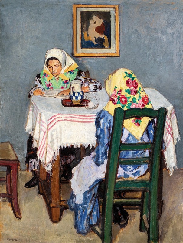 "Compoziție" by Adolf Fényes, ulei pe pânză