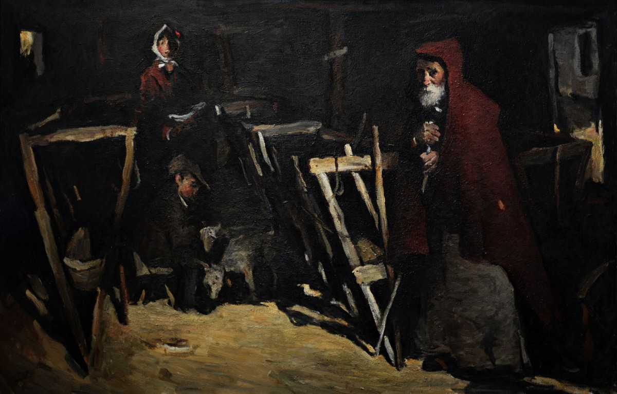 "Lucrarea de diplomă „Tradiție”" by Cătălin Graur, 2017, 880x1370mm, oil on canvas