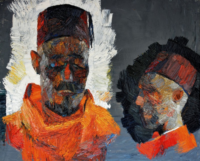 "Portrait (2 positions)" by Ion Golubei, 2016, 400x500mm, oil on canvas
