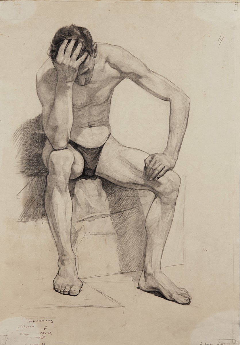 "Drawing. Nude. Long term" by Ion Tăburță, 500x400mm, pencil on paper