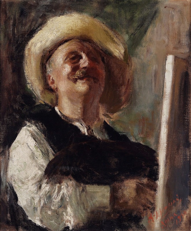 "Self portrait" by Antonio Mancini, 1910, oil on canvas