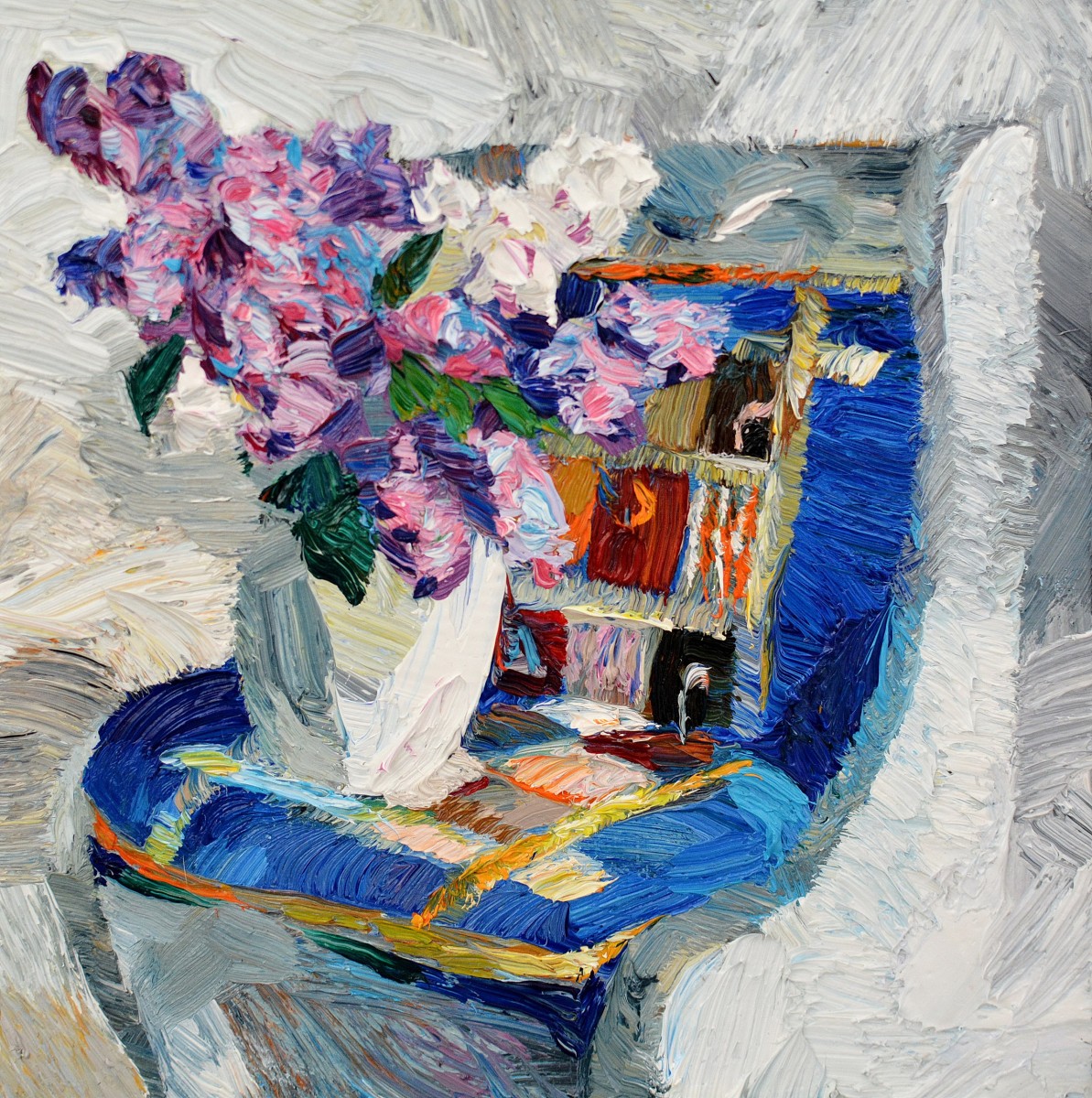 "Painting. Etude. Long term" by Ioan Postică, 200x200mm, oil on canvas