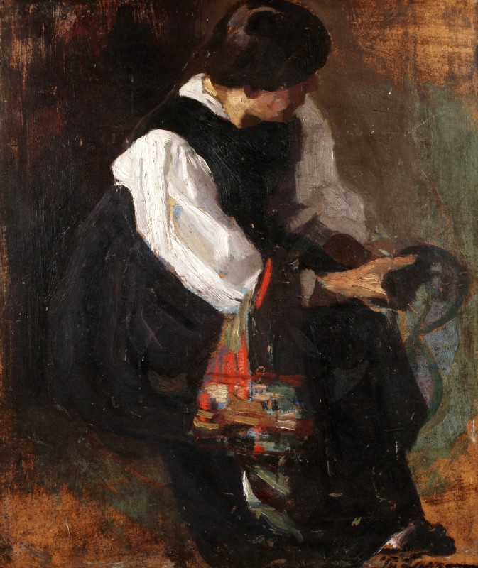 "Painting. Figure" by 19 th. -