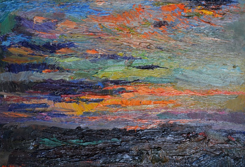"Painting. Landscape. Pleinair. Long term" by Gheorghe Lisița, 350x500mm, oil on canvas