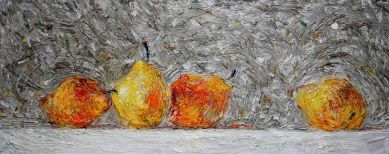 "Painting. Etude. Long term" by Vasile Corețchii, 200x500mm, oil on canvas
