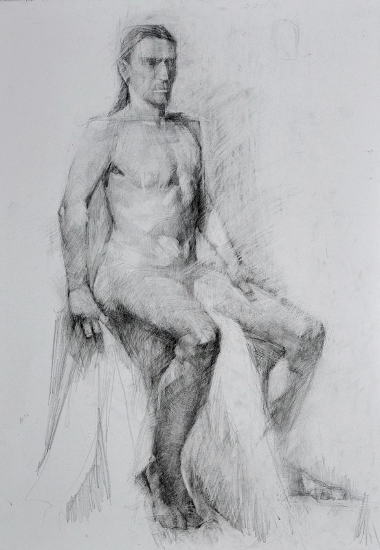 "Nud" by Valetina Trifan, 2015, 700x500mm, pencil on paper