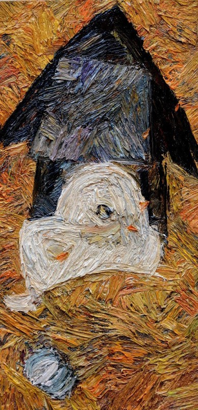 "Studiu" by Alexandra Clapatiuc, 2013, oil on canvas