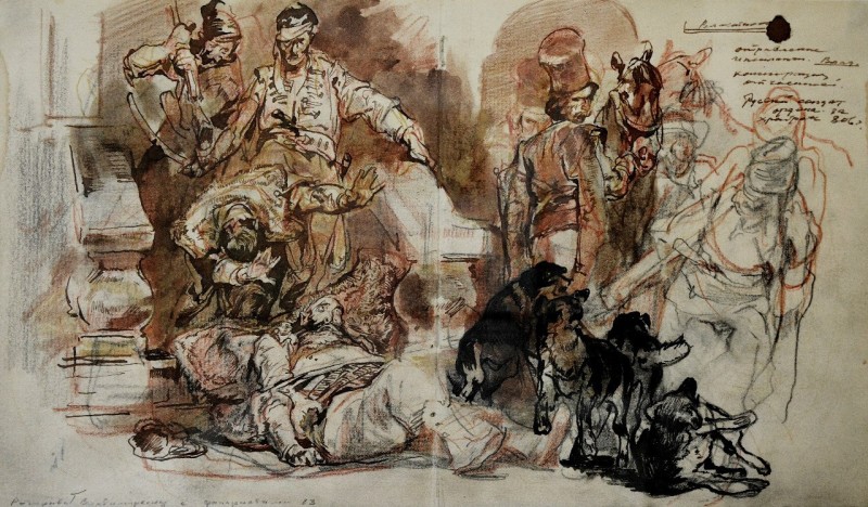 "Зарисовки / эскизы. Исторический мотив" by Леонид Григорасенcо