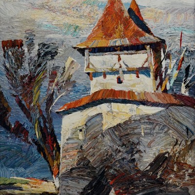 "Cincușor" by Anatol Ghimpu, 2004, 520x420mm, oil on canvas