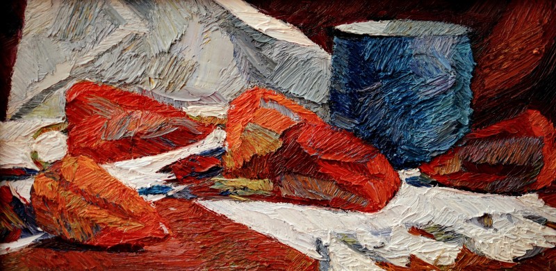 "Natură statică" by Александра Cлапатиуc, 2013, 200x400mm, масло / холст