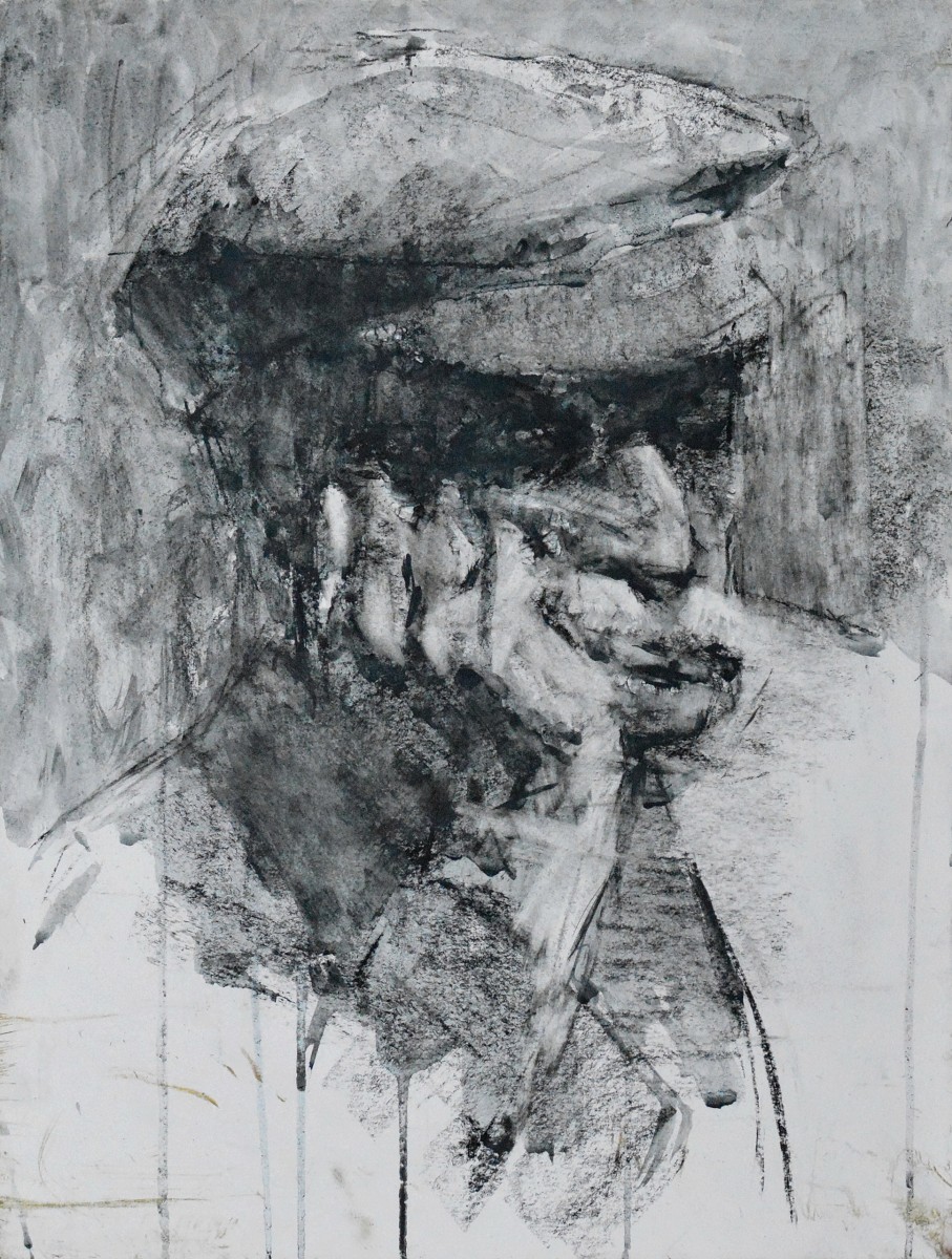 "Desen. Portret" by Victor Teslaru, 400x300mm, Russian sauce pe hârtie