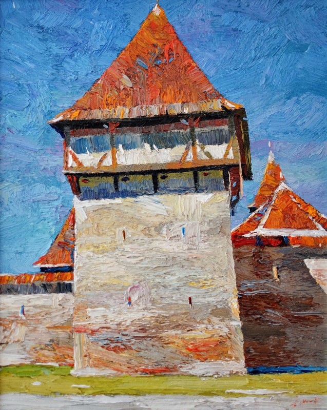 "Motiv. Cincușor" by Anatol Ghimpu, 2016, 520x420mm, ulei pe pânză