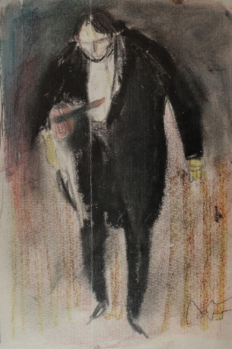 "Desen. Figură / semifigură" by Corneliu Baba, creion pe hârtie