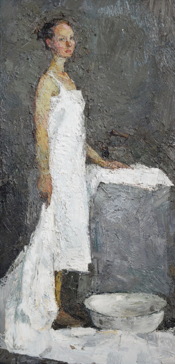 "Живопись. Фигура / полуфигура. Продолжительный" by Александру Унтилов, 800x400mm, масло / холст