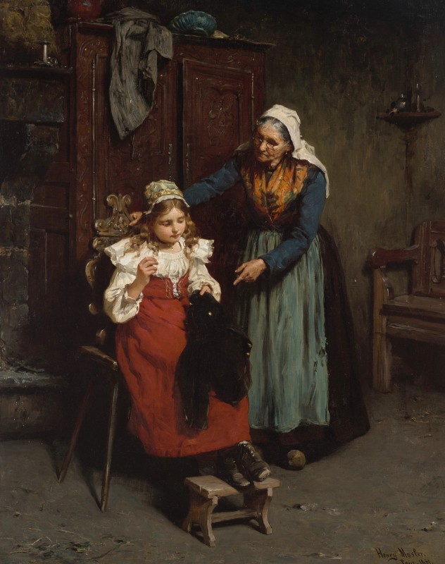 "Pictură. Oameni" by Gustave Henry Mosler
