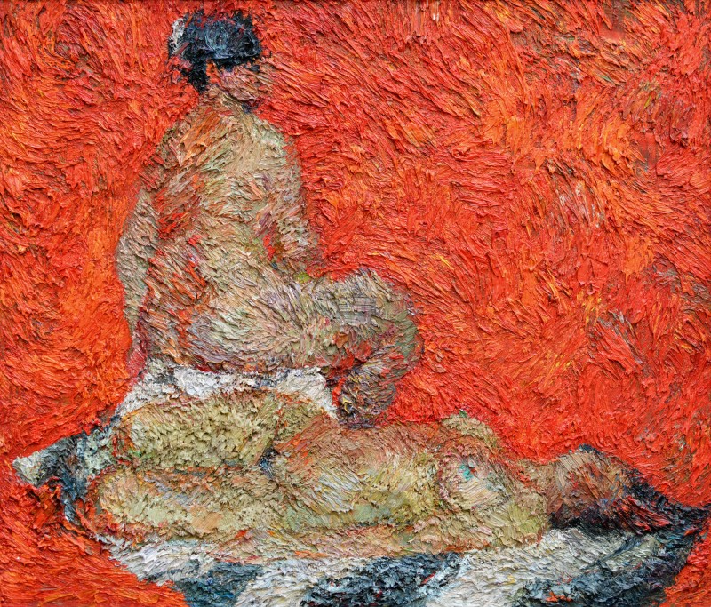 "Живопись. Обнаженка. Продолжительный" by Виcтор Теслару, 680x800mm, масло / холст