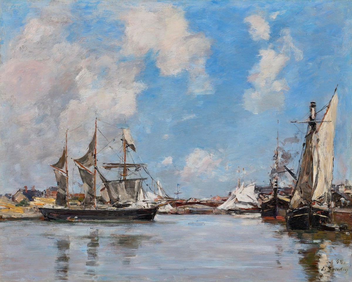 "Painting. Marine landscapes" by Eugène Boudin