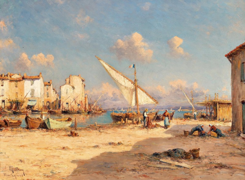 "Painting. Marine landscapes" by Henry Malfroy