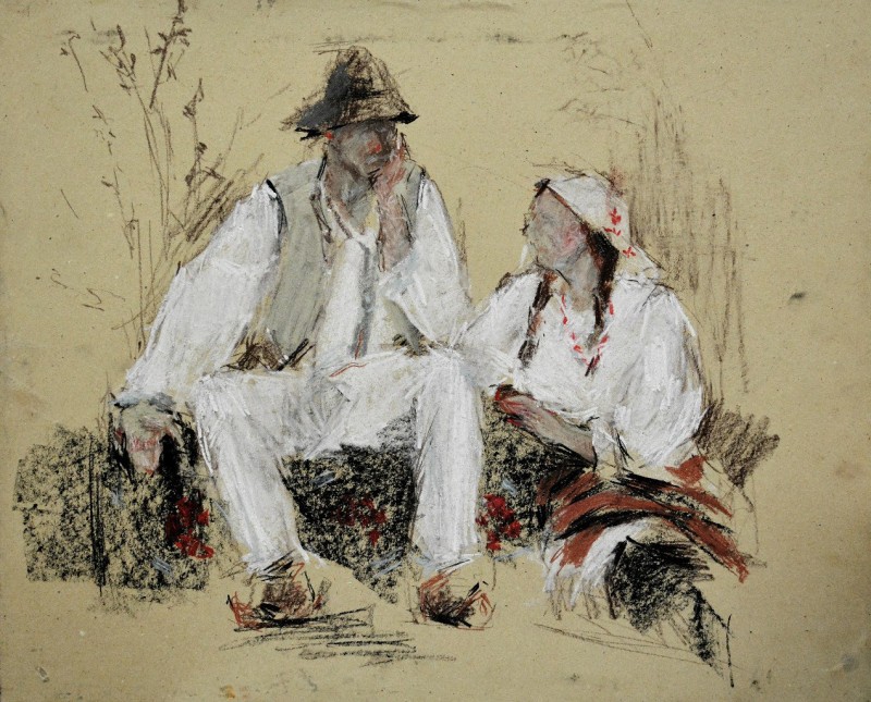 "Drawing. Pleinair. Figure" by Afanasie Oprea