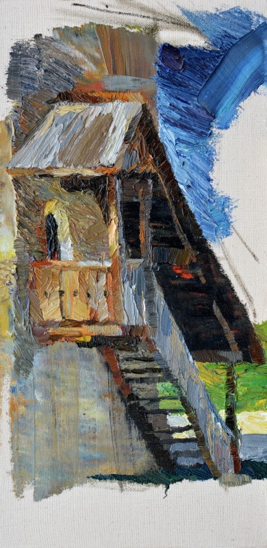 "Painting. Pleinair. Pleinair romania" by Maxim Malerciuc, oil on canvas