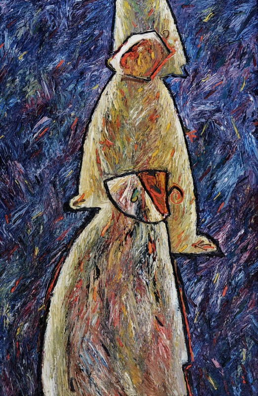 "Băbații (Бэбаций)" by Анатол Гимпу, 1995, 1200x800mm, масло / холст