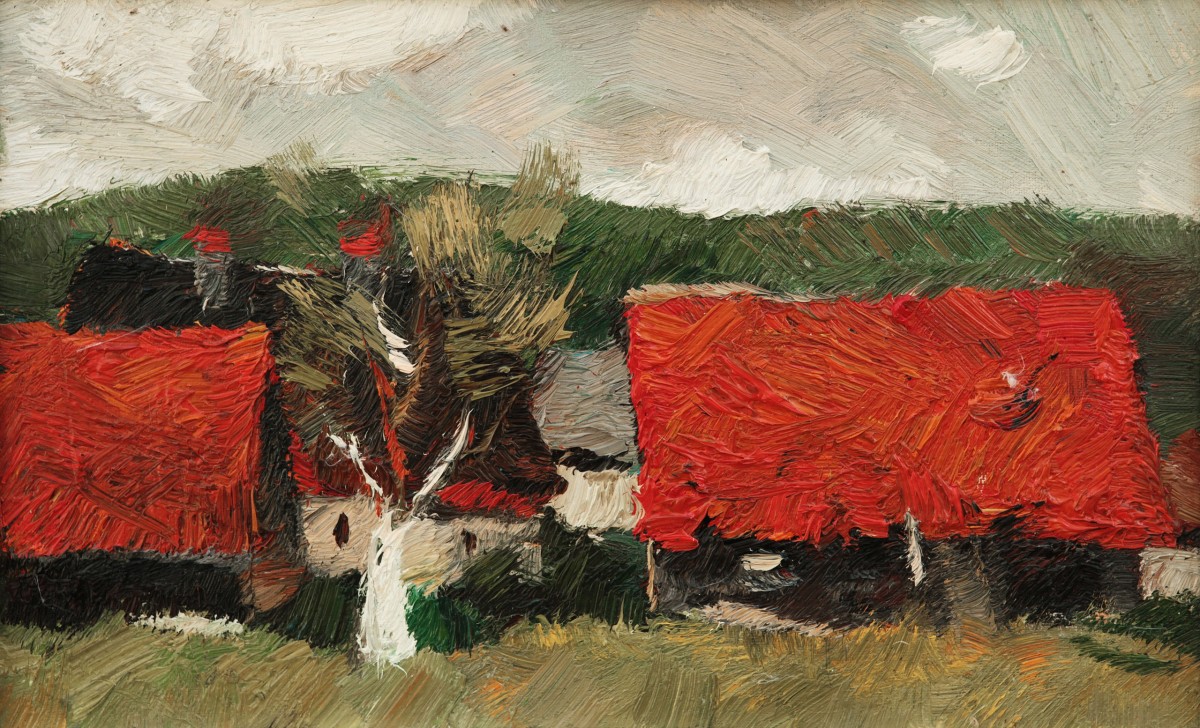 "Practica de vară" by Veronica Crețu, 2008, 250x400mm, ulei pe pânză