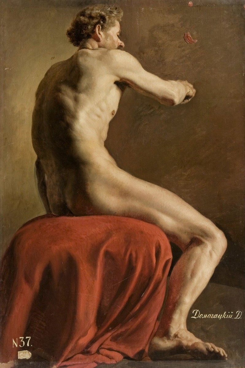 "Pictură. Nud" by Dmitrii Nikolaevich Domogatskii