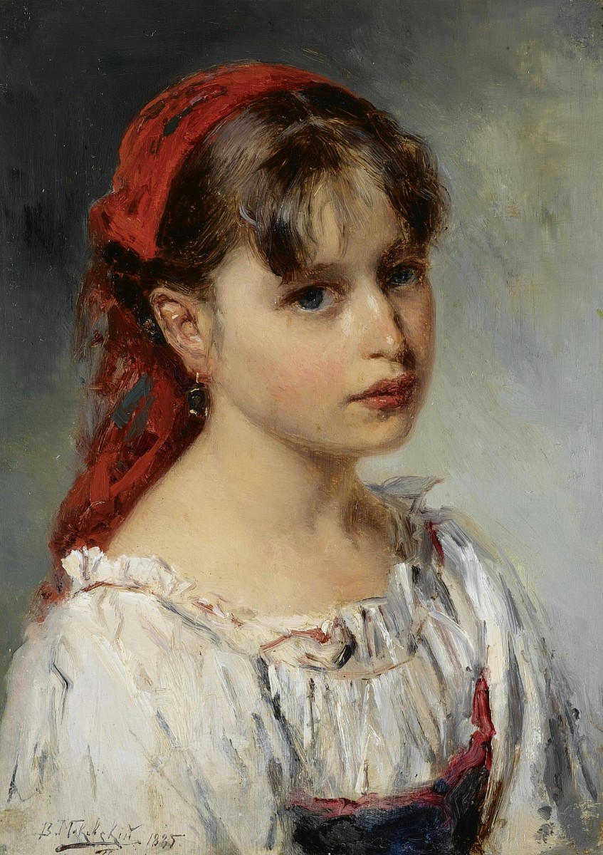 "Painting. Portrait" by Vladimir Yegorovich Makovsky