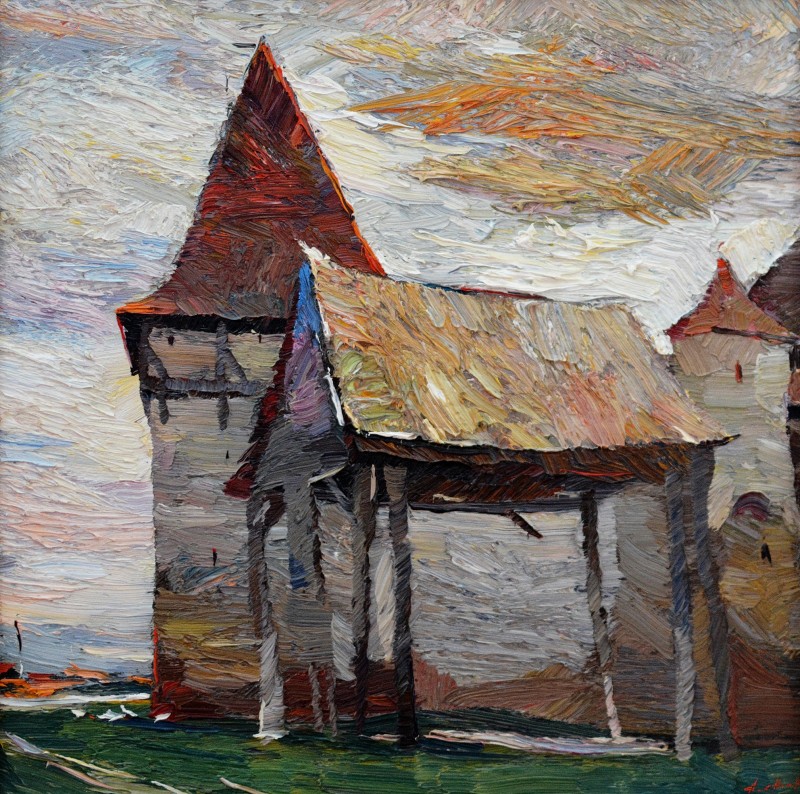 "Etude" by Anatol Ghimpu, 2005, 420x420mm, oil on canvas