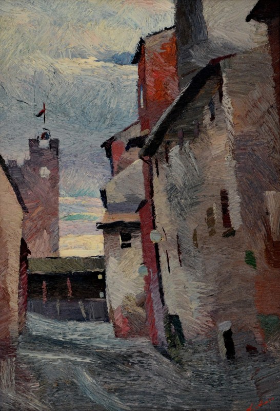 "Certaldo" by Анатол Гимпу, 2001, 600x420mm, масло / холст
