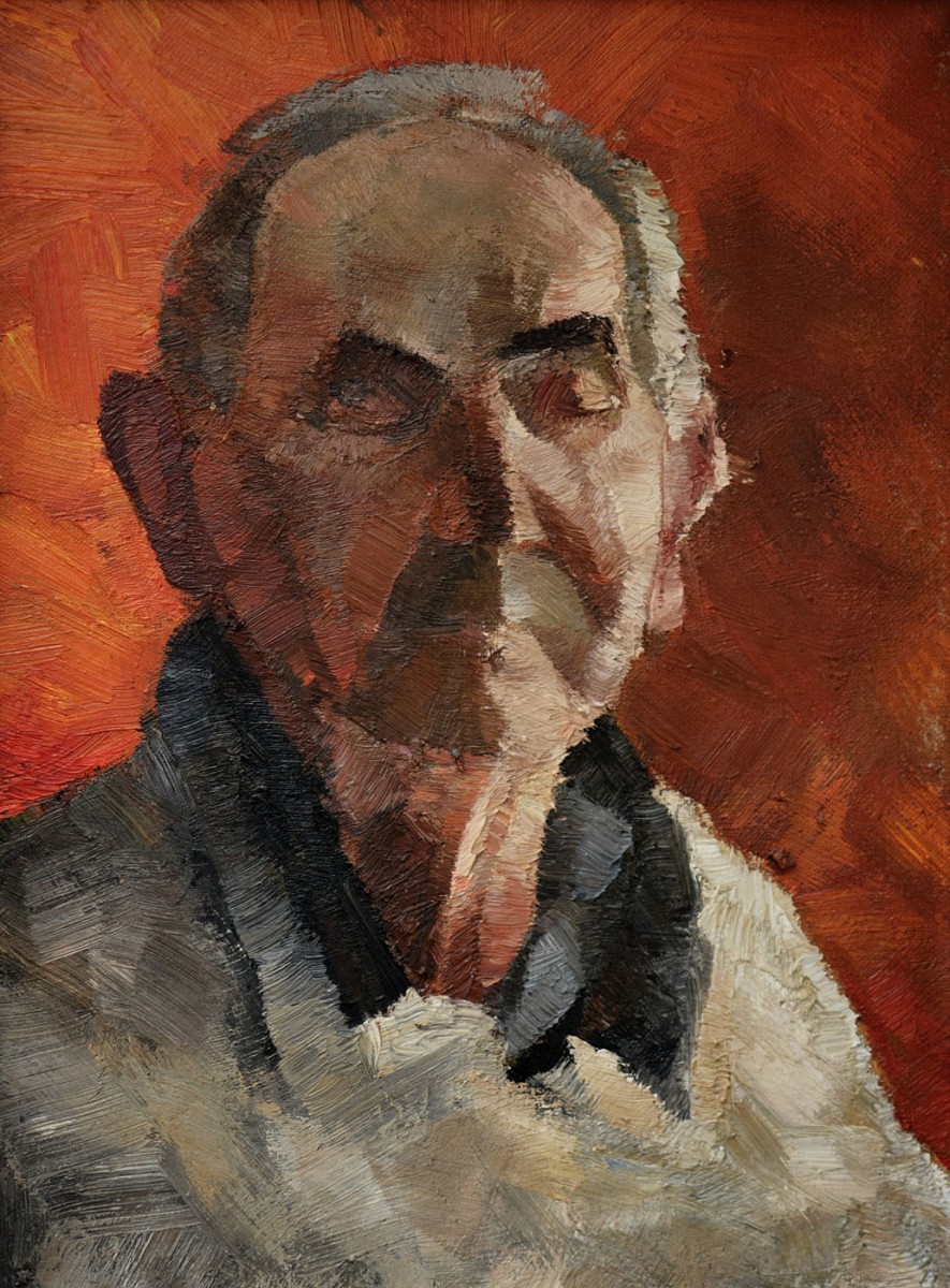 "Studiu. Portret" by Верониcа Cрецу, 2008, 400x300mm, масло / холст