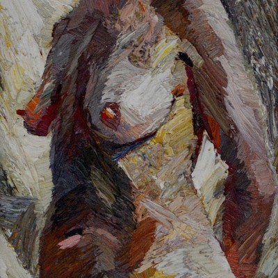 "Nud" by Anatol Ghimpu, 400x200mm, ulei pe pânză