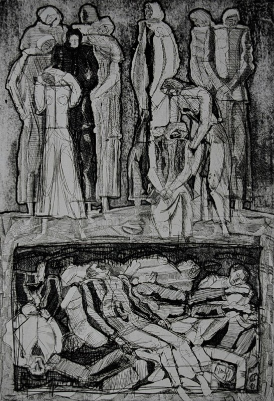 "Drawing" by Gheorghe Vrabie, pencil on paper