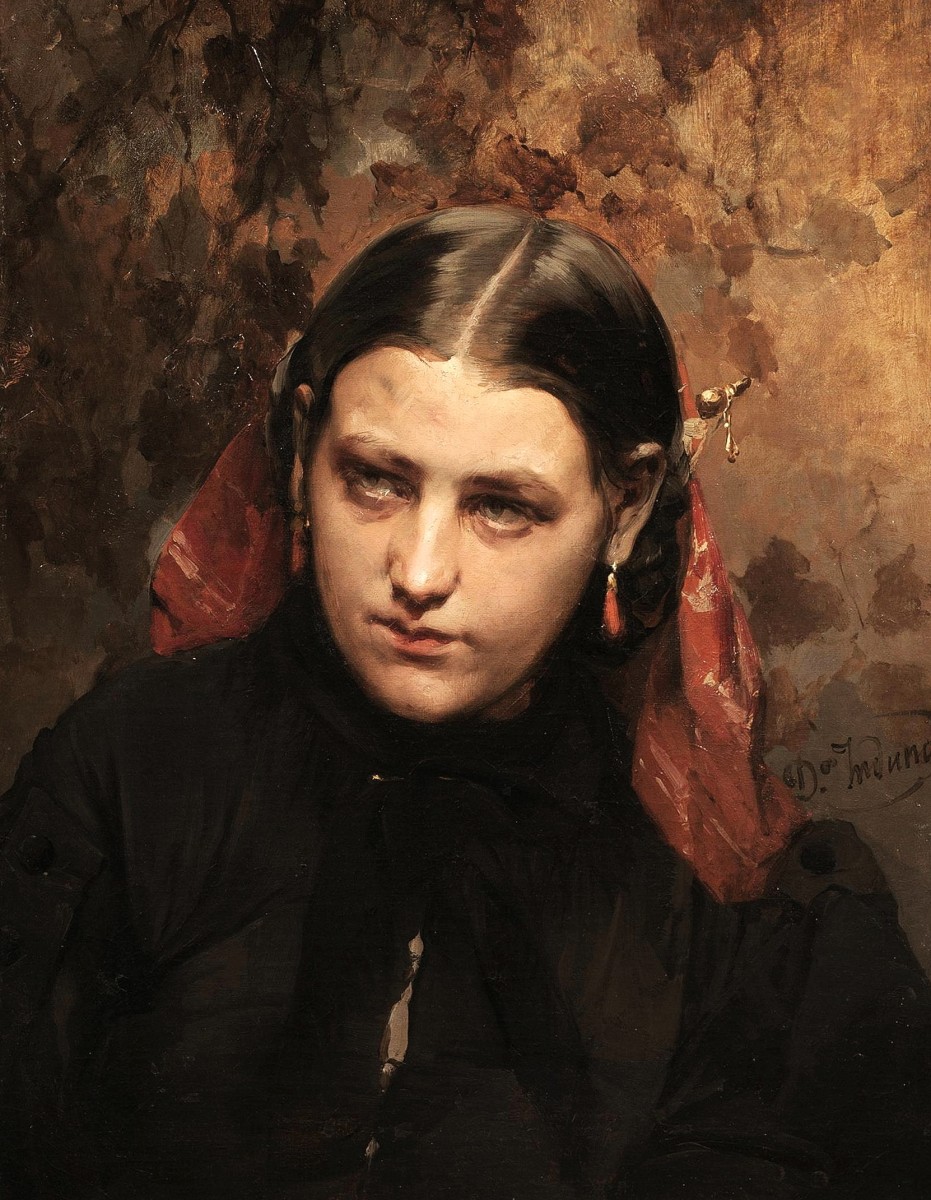 "Pictură. Portret" by Domenico Induno