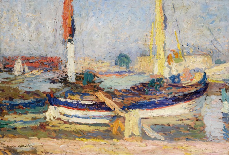 "Pictură. Peisaj maritim" by Henri-Jean Guillaume Martin