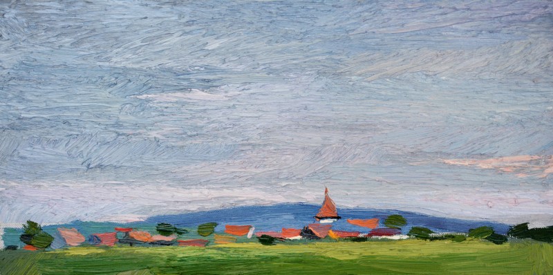 "Etude" by Anatol Ghimpu, 2018, 200x400mm, oil on canvas