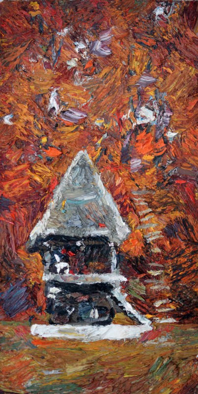 "Painting. Pleinair. Long term" by Eduard Leahu, 600x300mm, oil on canvas