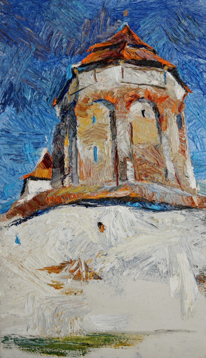 "Painting. Pleinair. Pleinair romania" by Doina Mîndrean, oil on canvas