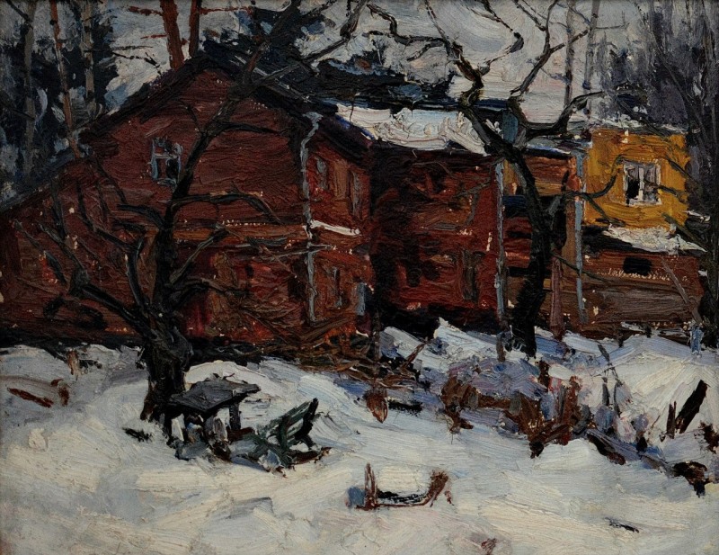 "Pictură. Peisaj" by Veniamin Slobodzinschii, ulei pe pânză