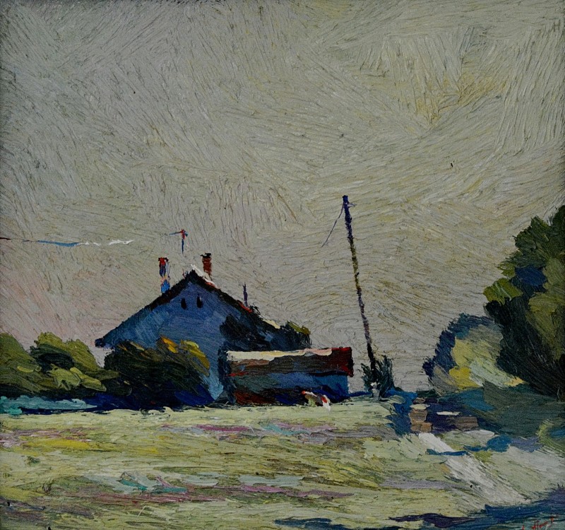 "Vaja" by Anatol Ghimpu, 1999, 300x380mm, oil on canvas